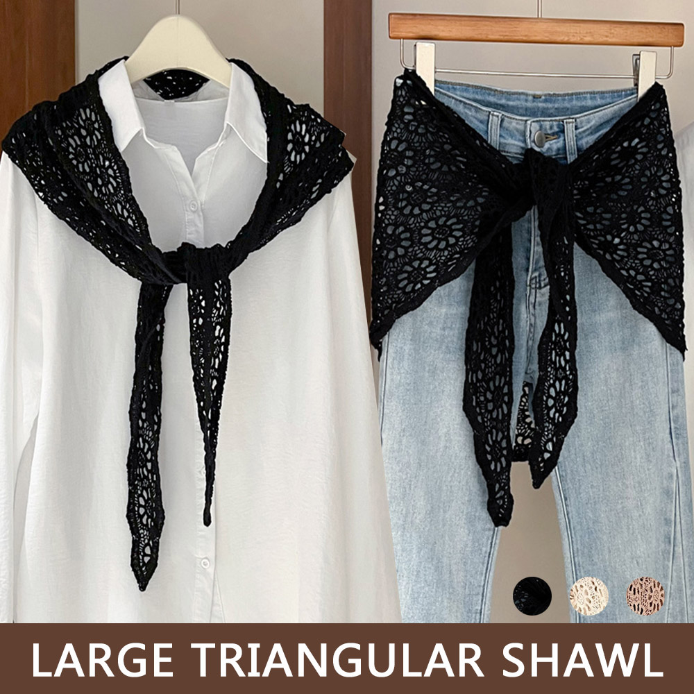 Écharpe triangulaire en crochet rétro, écharpe de cou brodée florale bohème, foulard en crochet, bandanas pour femmes, châles