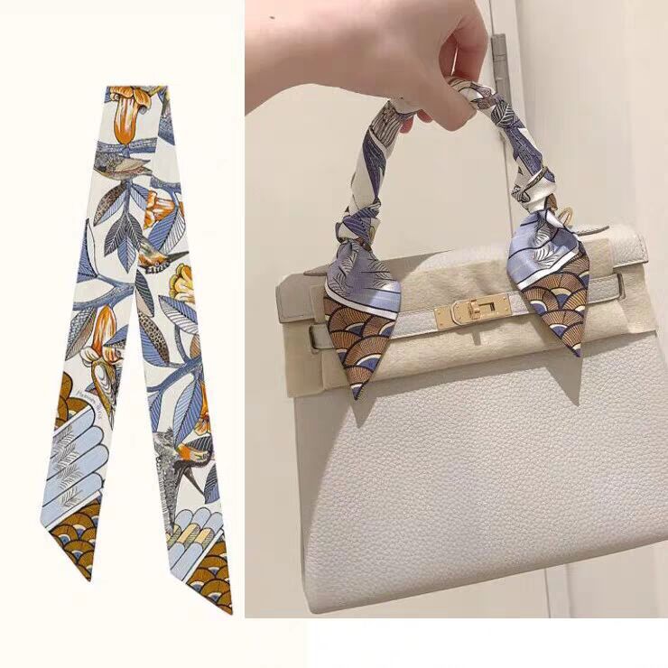Foulard en soie poignée de sac ceinture décorative bandeau nouvelle offre spéciale de la saison tendance sac enveloppé en soie véritable cravate sac à main style coréen...