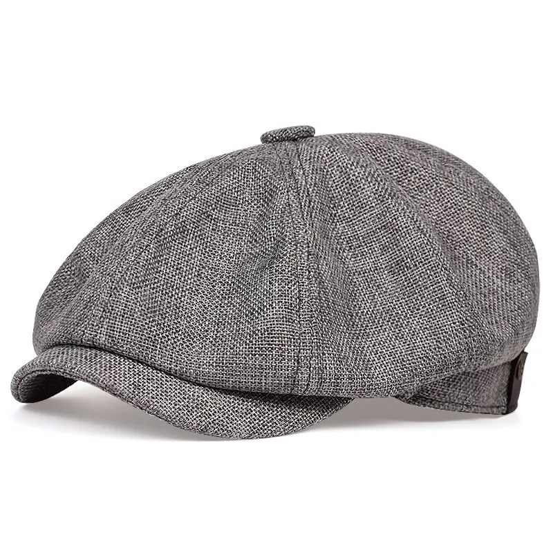 Casquette de gavroche en coton sergé pour hommes, 8 panneaux, casquettes de boulanger, rétro, testostérone, chapeaux de marque décontractés, béret pour peintre, nouvelle mode