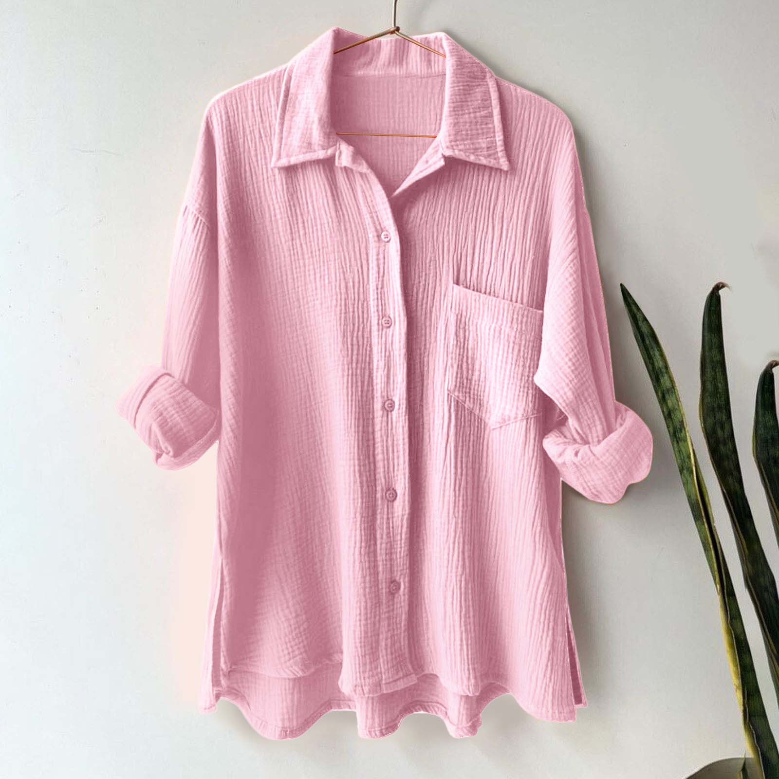 Chemisier d'été femmes élégant mousseline Blouse chemise esthétique coton sport costume surdimensionné loisirs chemise à manches longues femmes Blouse
