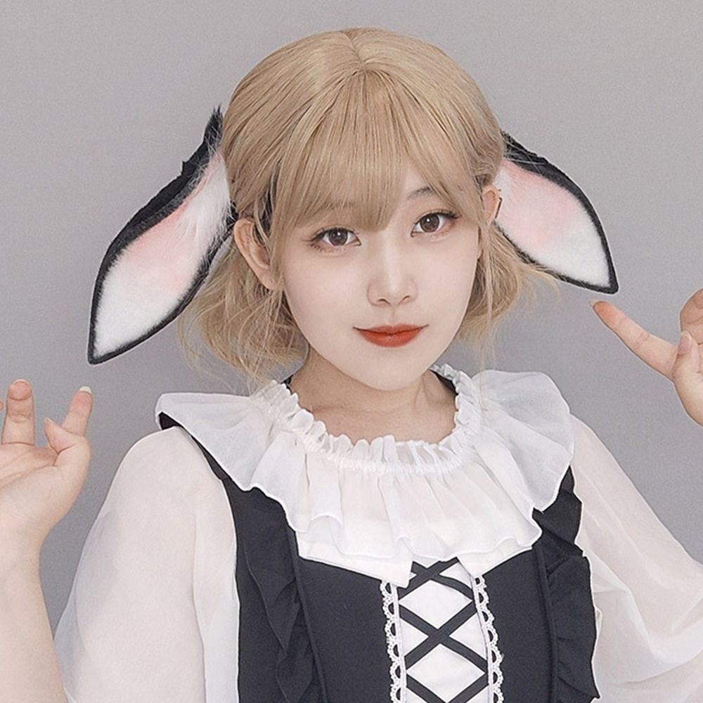 Lapin en peluche oreilles tombantes lapin bandeau mignon Photo accessoire noël bandeau Cosplay lapin fille Lolita fille chapeaux