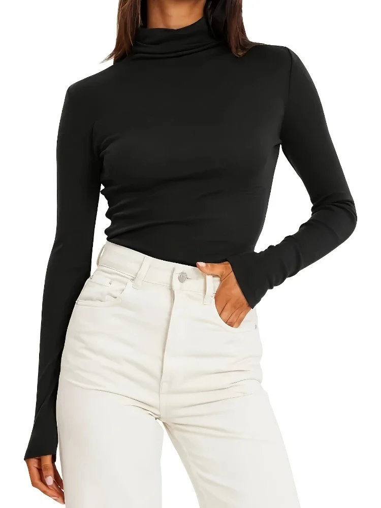 Grande taille femmes Pull 2025 nouveau automne hiver épais tricoté côtelé Pull Pull respirant col roulé mince chaud Pull Femme
