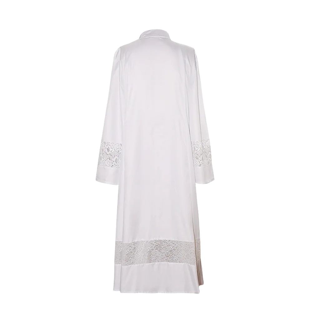 Robe de clergé en dentelle, costume de prêtre, surplis, blanc, long, ALB, église catholique, pasteur, prédicateur, olympiques de clerc