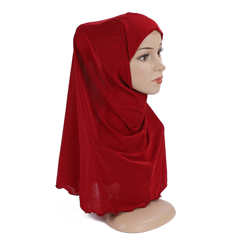 Foulard Hijabs du Ramadan pour Enfant Fille de 7 à 12 Ans, Châles Musulmans Islamiques, Écharpe de Sauna Douce Commandée, Fille Malaisienne