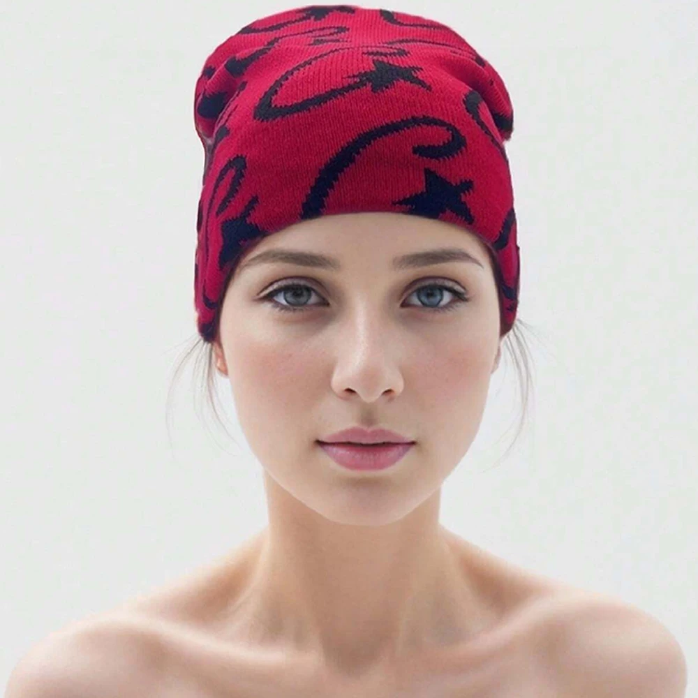 Chapeau tricoté unisexe pour hommes et femmes, 1 pièce, tendance, sans bords, pour activités de plein air, Hip Hop, gothique, cyclisme, Y2k