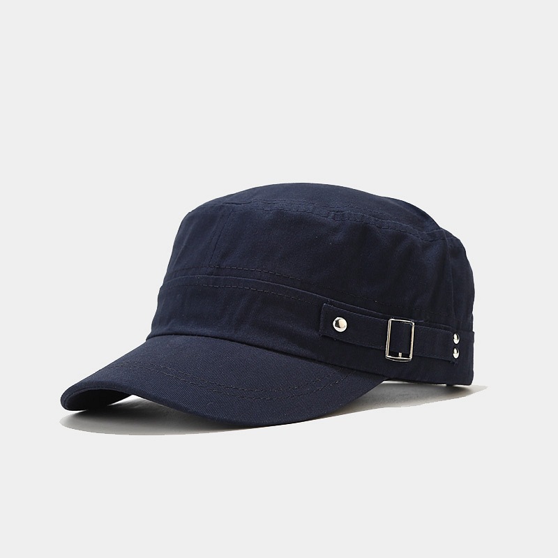 Casquette rétro coréenne à calotte plate, fermeture métallique pour hommes et femmes, visière courte ventilée sur les côtés, casquette de baseball, décontractée, réglable