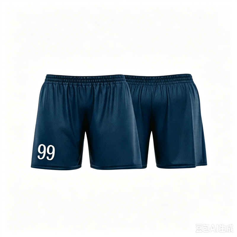 Short de plage bleu personnalisé avec numéro, respirant et tendance pour l'été