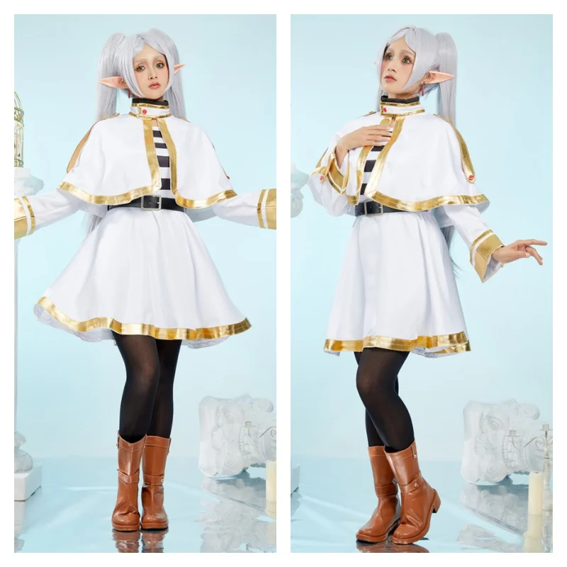 Costume de cosplay Frieren Fantasia, manteau, chemises, tenue de fantaisie pour femmes, vêtements de fête d'Halloween et de carnaval