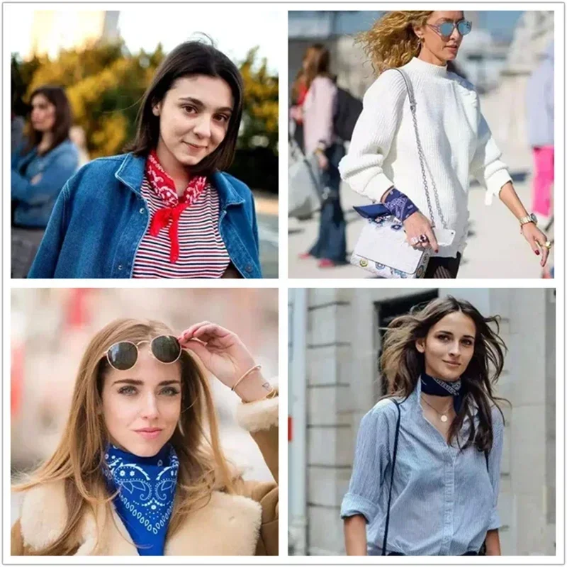 Mode Hip Hop foulard Paisley carré foulards chapeaux Bandanna bandeau de cheveux cou poignet enveloppement bande accessoires