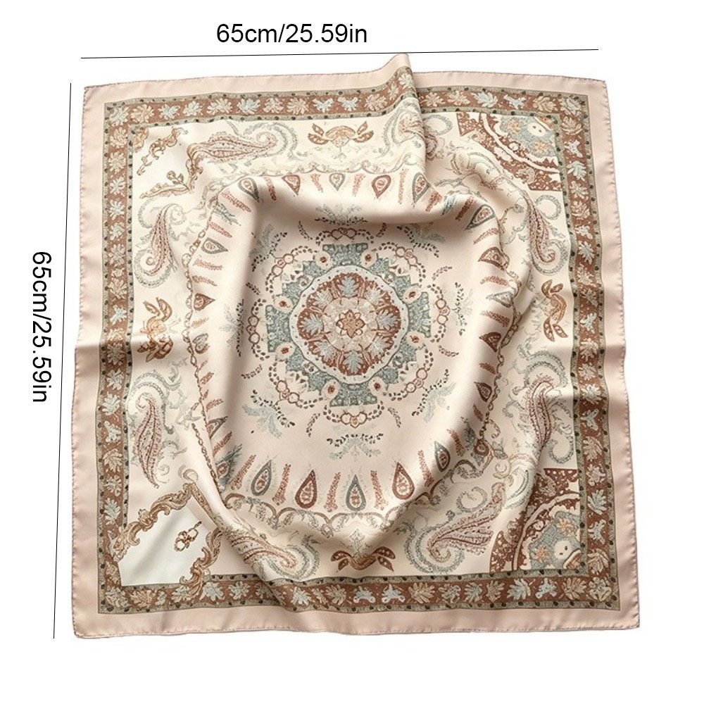 Écharpe élégante à imprimé géométrique, foulard en soie Hip Hop pour filles, bandeau, foulard pour cheveux, petit foulard carré pour femme
