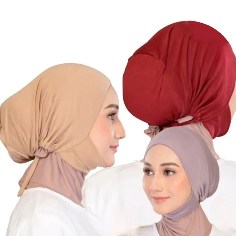 Nouveaux hijabs intérieurs en coton pour femmes musulmanes, bonnet en jersey extensible, turban islamique, chapeau, bonnet, foulards de loisirs pour femmes, 30*19CM