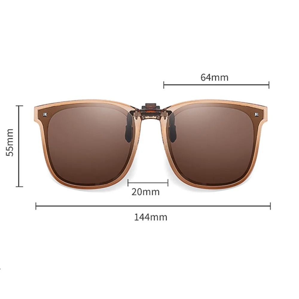 Lunettes de soleil polarisées à Clip, Protection UV 400, facile à transporter, monture carrée pliante, pour femmes et hommes