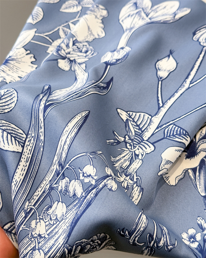 Foulard carré de luxe en soie 90x90cm pour femme, châle imprimé tendance, élégant, doux et soyeux, bandana, hijab, foulard pour dames