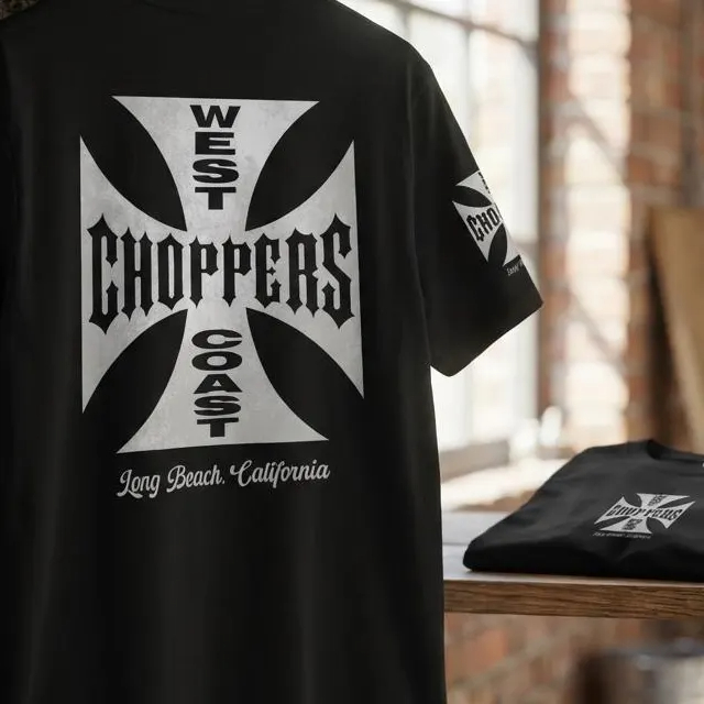 T-shirt d'été à la mode pour femmes et hommes, en coton, imprimé West Coast Choppers, décontracté, à manches courtes, col rond, vêtements Vintage