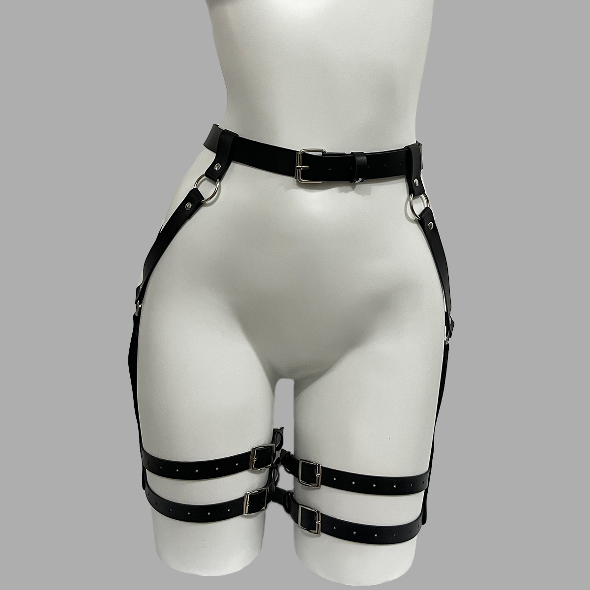 Harnais de jambe en cuir PU pour femmes, Lingerie Sexy, fétiche, taille érotique, ceintures de jarretelles, vêtements gothiques Punk, accessoires de rencontres pour adultes