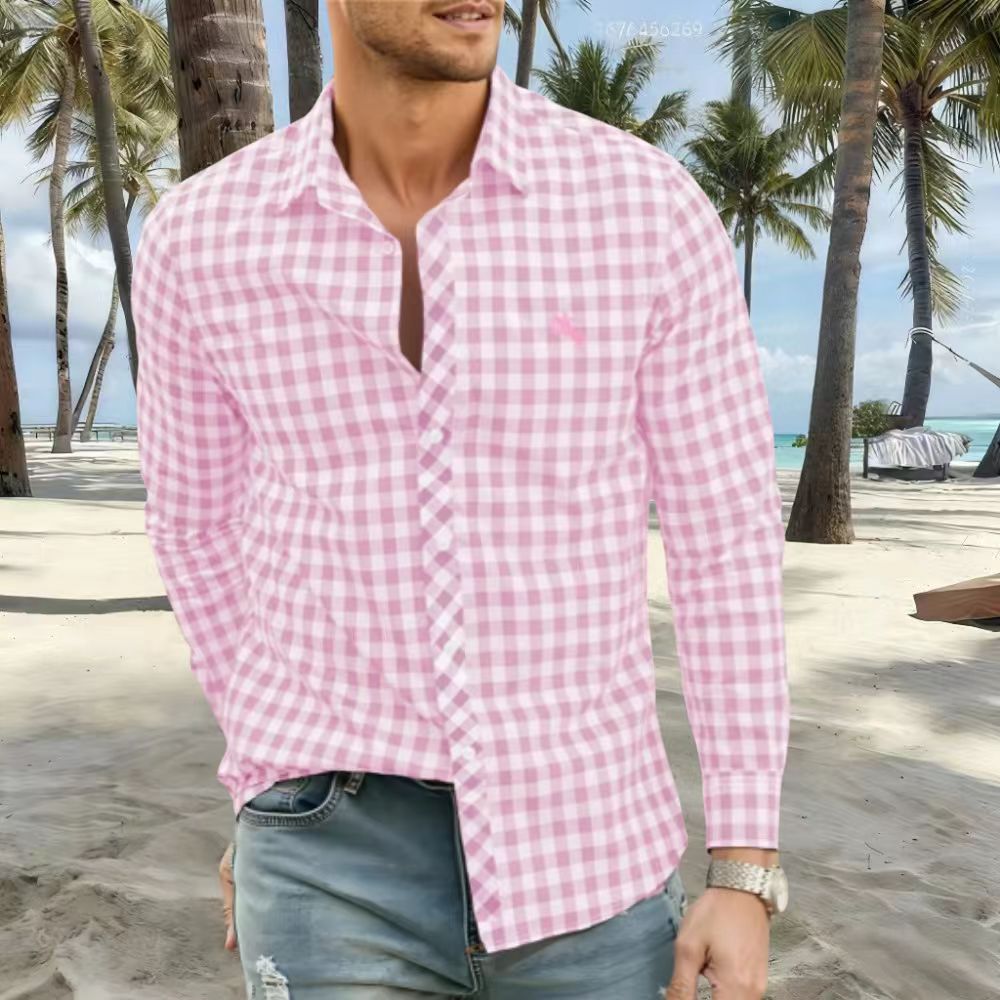 Nouvelles chemises pour hommes disponibles en styles rayés et à carreaux, avec différentes couleurs au choix. Cette chemise décontractée à manches longues