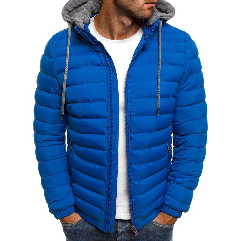 Coréen hommes coton Pad Parka manteau automne hiver mâle solide chaud à capuche zippé manteaux à capuche BSD-M-05