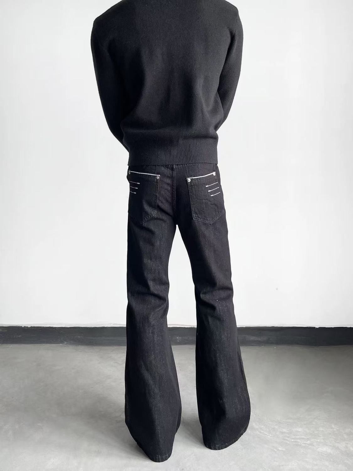 Jean noir style minimaliste pour homme, pantalon unisexe d'été, coupe large, décontracté, taille haute, style Y2K, pour jeune homme