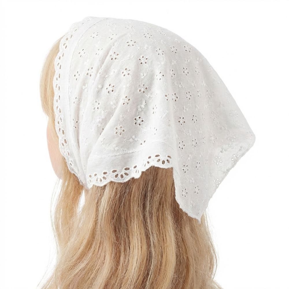Nouveau foulard triangulaire léger à motif floral, style coréen vintage, écharpe de cou fine, douce et respirante en coton et lin, châle pour le cou