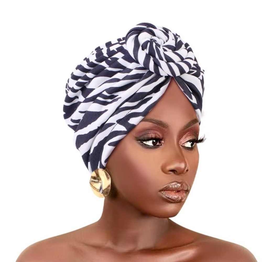 Nouveaux bonnets hijab à imprimé africain, style noué, turban plissé torsadé, chapeau respirant, couvre-chef chimio, couvre-tête pour femmes