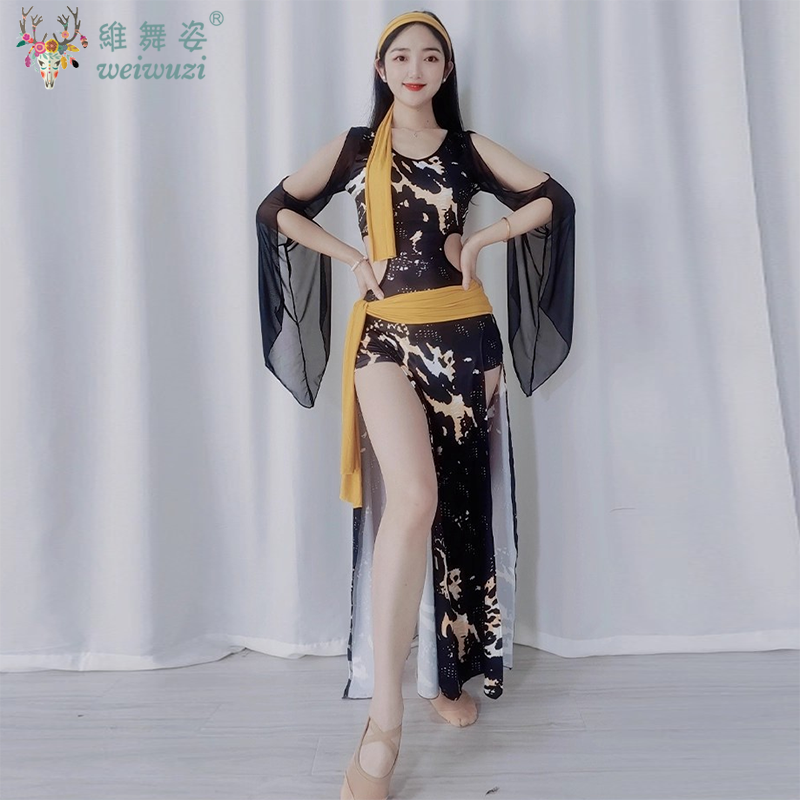 Costume de danse du ventre pour femmes, tempérament élégant, imprimé léopard irrégulier, Robe pour adultes, vêtements de Performance Shaabi Baladi Saidi