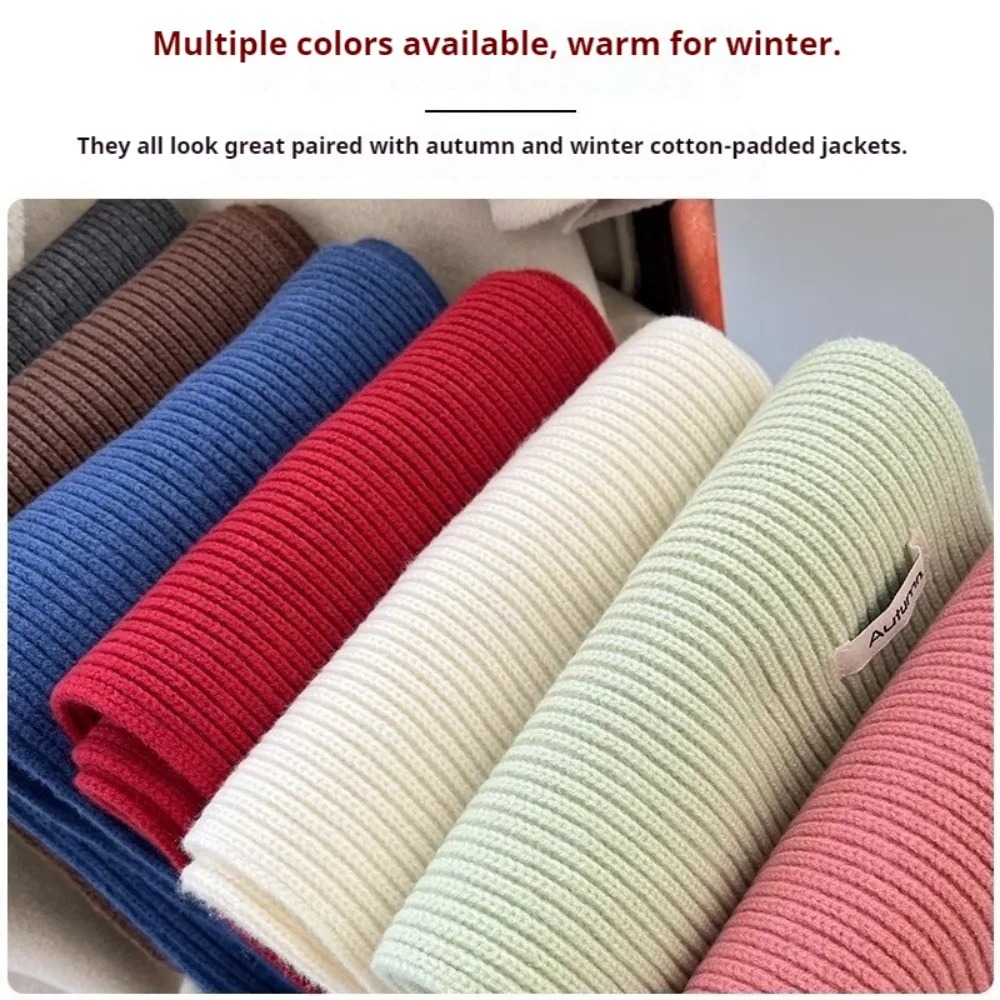 Ensemble tricoté hiver femme : écharpe, bonnet et gants coupe-vent couleur unie – Ensemble trois pièces tendance pour femme