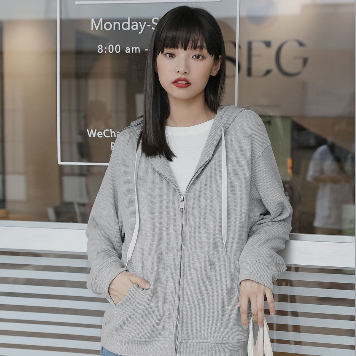 Veste à capuche pour filles, Collection d'habillage décontracté, tendances de la mode, polyvalente, paresseux, gaufré, nouvelle collection printemps et automne 2025