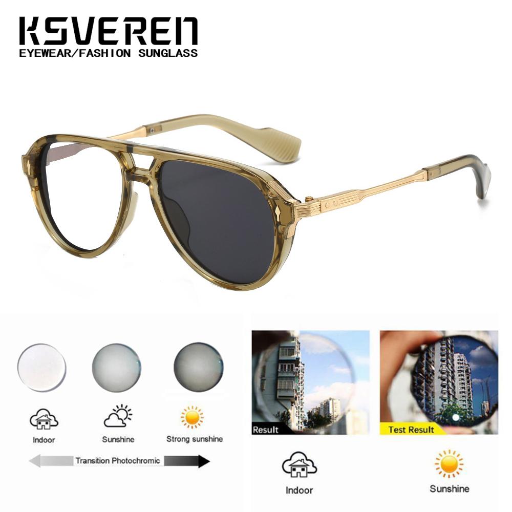 Lunettes de myopie photochromiques ovales pour hommes et femmes, Vintage, couleur changeante, Prescription, pour myopie, dioptries négatives