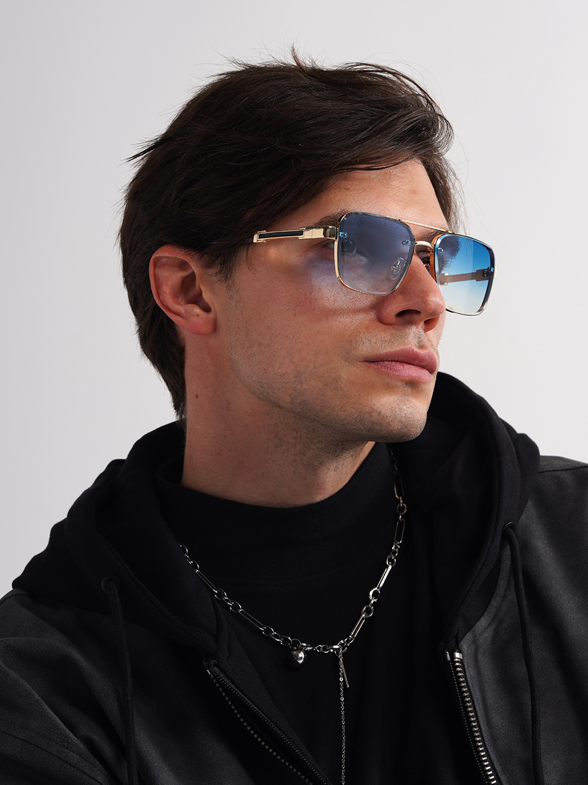 Lunettes de soleil carrées rétro pour hommes, protection UV400, monture complète, lunettes de conduite polarisées avec matériaux haut de gamme, style classique