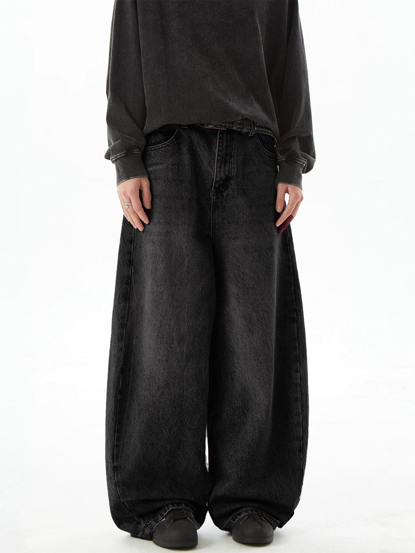 Jeans baggy noirs classiques pour hommes, style Y2K, décontractés, polyvalents, pour tous les jours