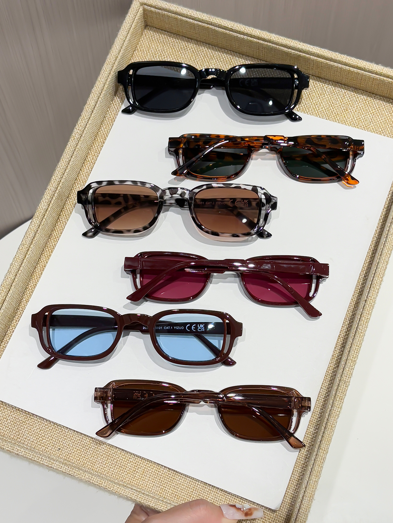 6 paires de lunettes de soleil classiques et élégantes pour femmes, design exquis et populaire pour la conduite estivale, la pêche, les activités de plein air et les voyages