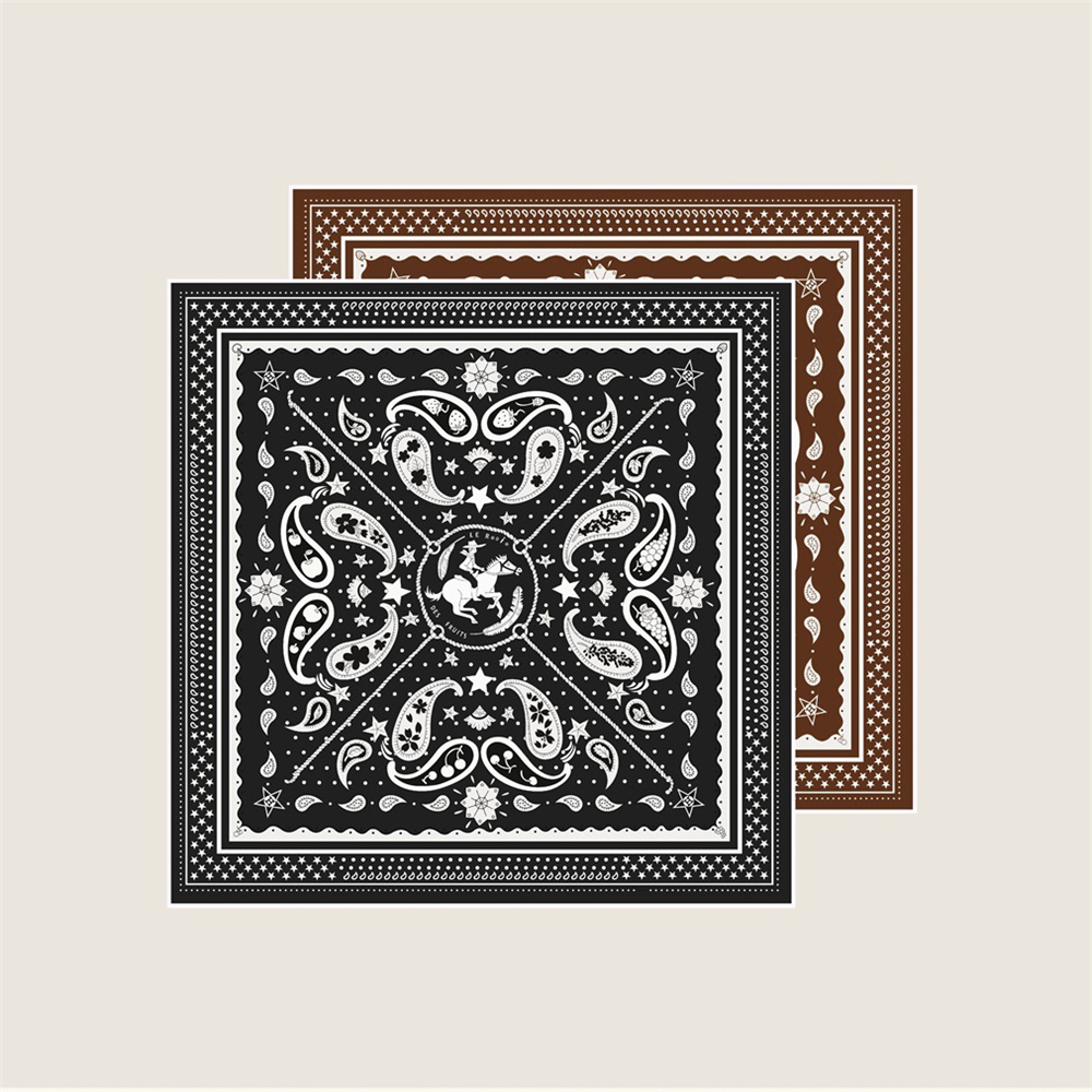 2025 nouvelles foulards en soie Double imprimé sergé foulard en soie femmes châles Design de luxe Hijab mode carré frisé écharpe foulard