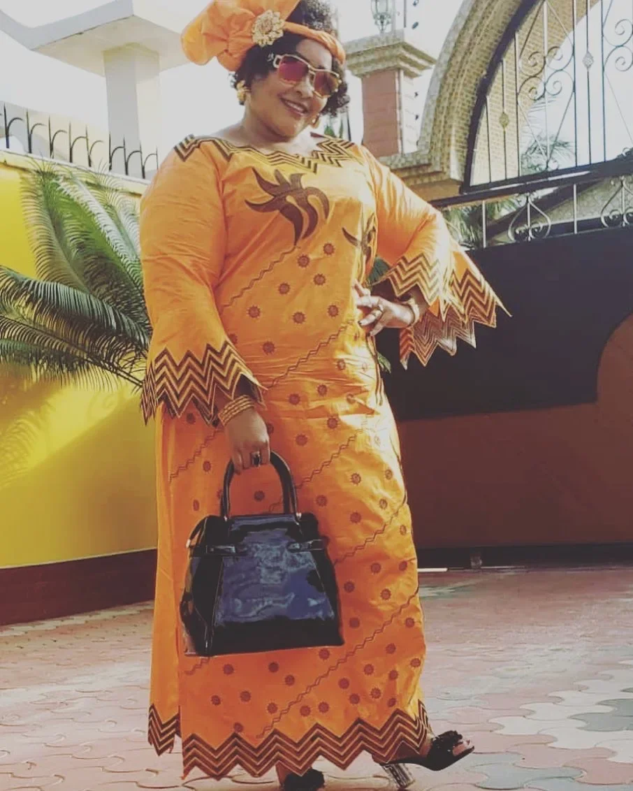 Robe africaine brodée pour femmes, nouvelle mode, bazin riche