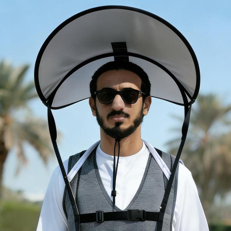 Chapeau de prière portable pliable en polyester, chapeau parapluie facile à utiliser, léger, pare-soleil, couvre-chef pour l'extérieur