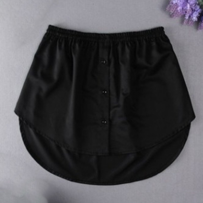 Fausse chemise noire pour femme, pull à ourlet, style coréen décontracté, jupe astronomique, printemps