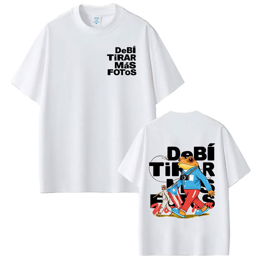 T-shirt Rapper Bad Bunny Debi Tirar Mas Fotos DTMF, vêtements pour hommes et femmes, mode Hip Hop, T-shirt à manches courtes, Streetwear