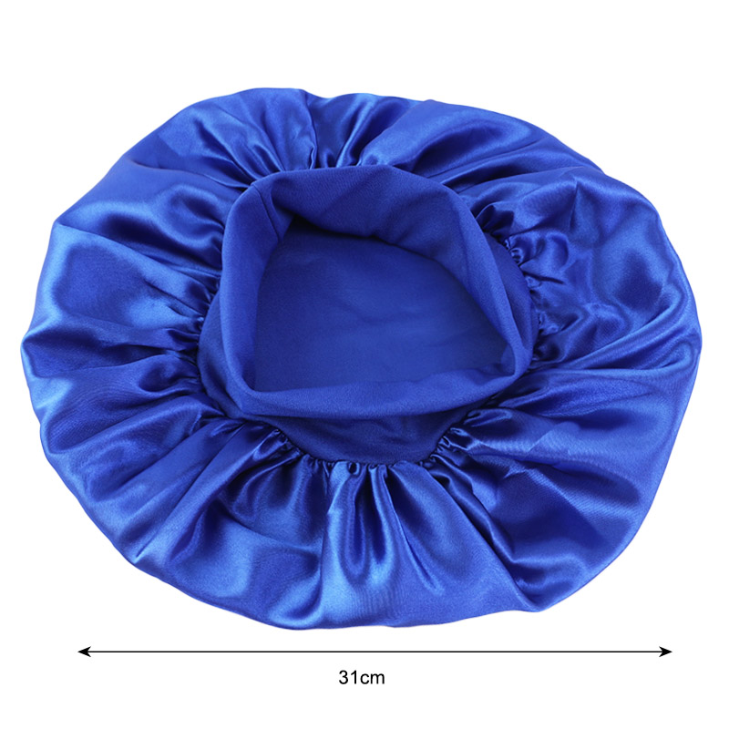 Bonnet de nuit unisexe à bande élastique, 3 pièces/lot, Bonnet de bain Extra Large en Satin soyeux, Bonnet de sommeil pour bouclé et élastique