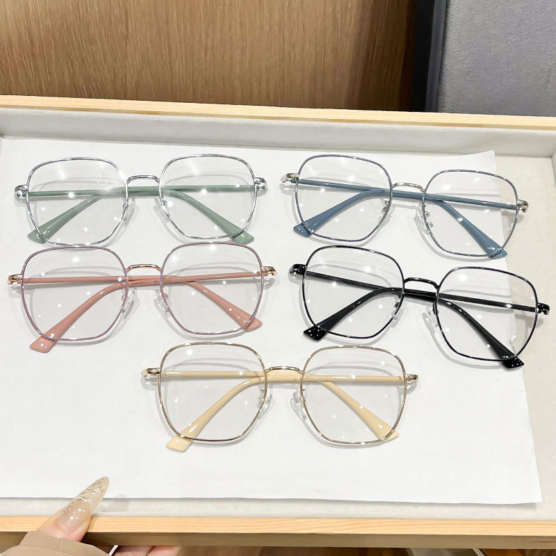 Lunettes de myopie à monture métallique pour femmes, Anti-lumière bleue, lunettes d'ordinateur, Style moins dioptrie, lentille de Prescription-2.25-2.75-2.5
