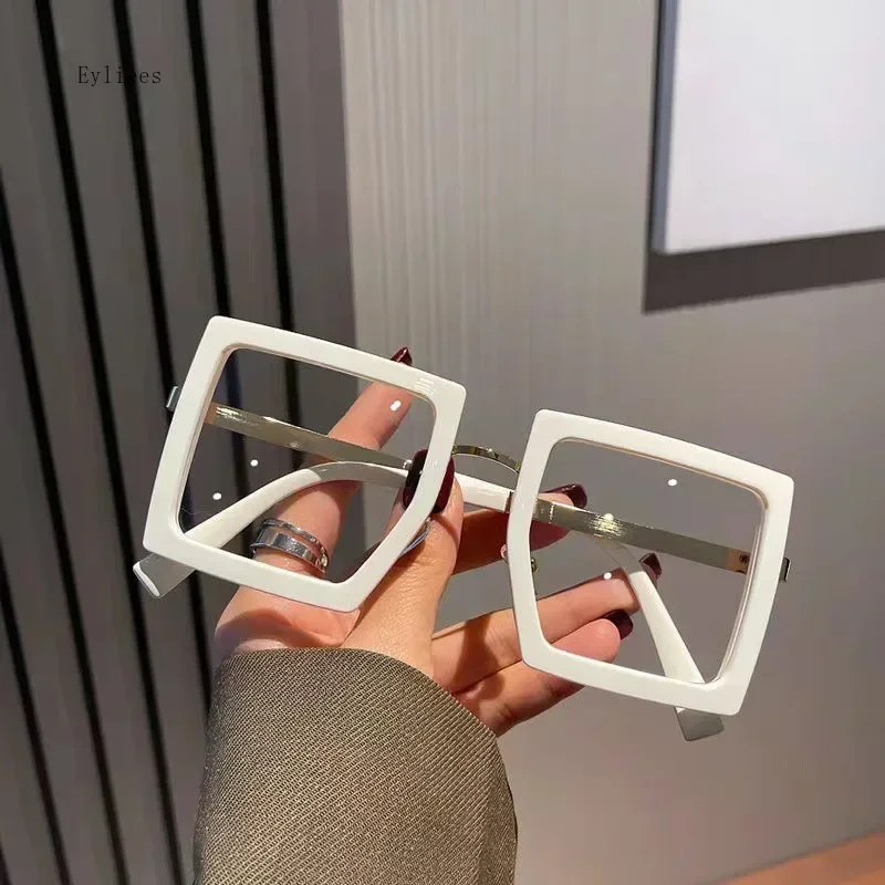 Lunettes de myopie à la mode pour femmes et hommes, surdimensionnées, carrées, rétro, moins dioptrie, Prescription optique, vue de près