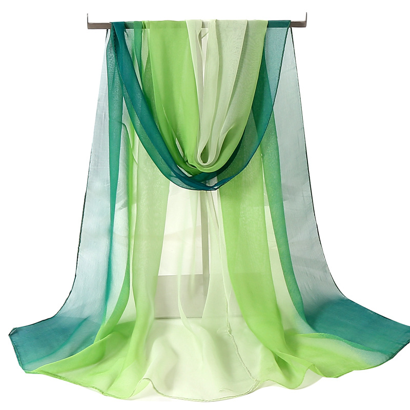 Echarpe Georgette en mousseline de soie pour femmes, châle long élégant, hijab, bandana solide, péplum