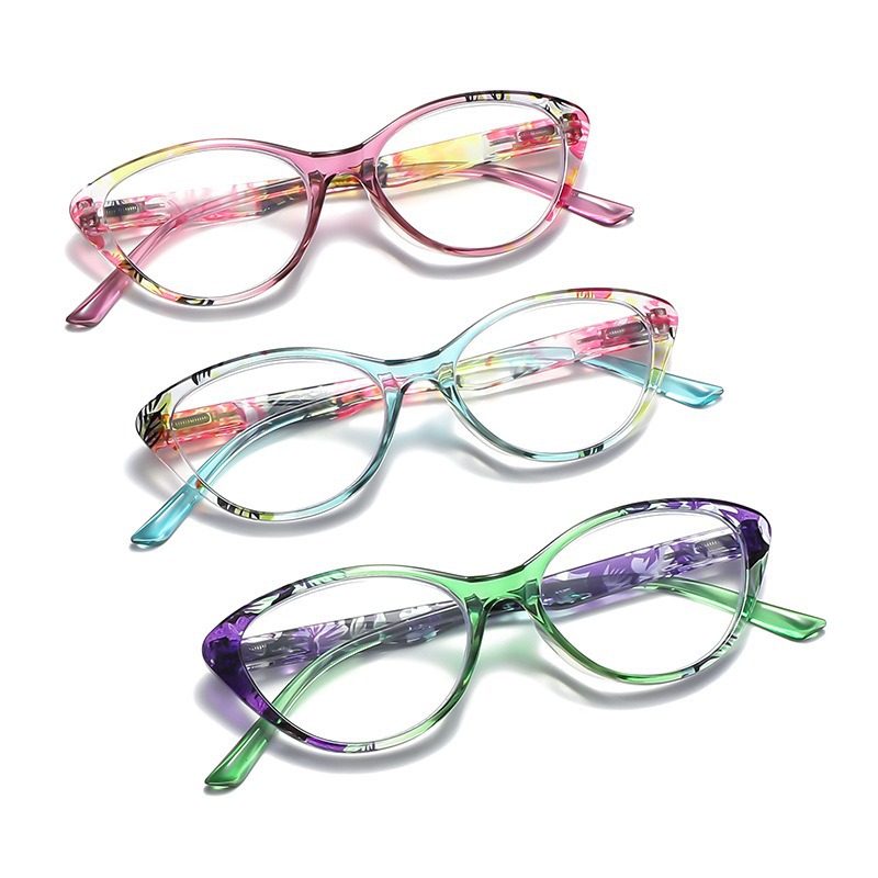 Lunettes de lecture pour femmes/hommes, blocage de la lumière bleue, lecteur d'ordinateur, monture œil de chat, tendance, verres transparents, fausses lunettes