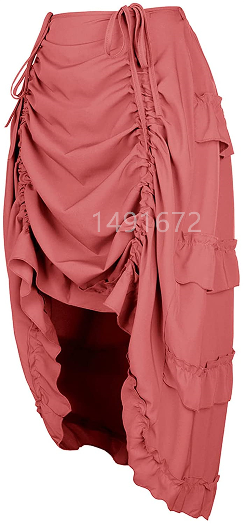 Femmes jupe mode Sexy mince longue haute basse froncée plissée Corset Bustier avec jupes Steampunk gothique Punk Vintage grande taille