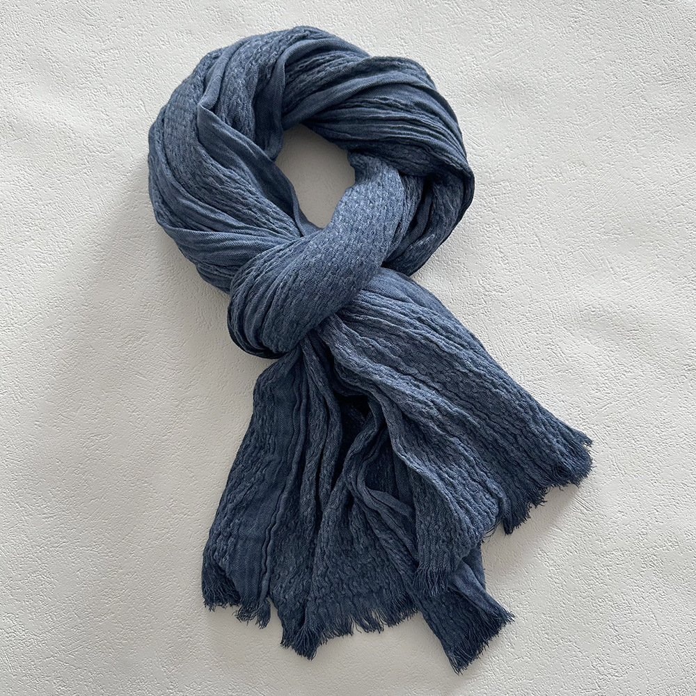 Automne hiver coton lin hommes écharpe doux chaud foulard court gland foulards décontracté mâle accessoires Bufandas châles