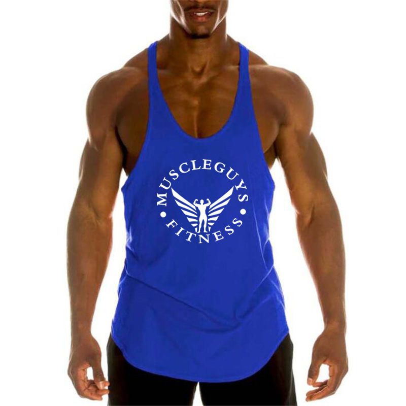 Chemise d'entraînement de musculation pour hommes, haut de fitness, maillots de fibre musculaire, vêtements de sport, marque de mode