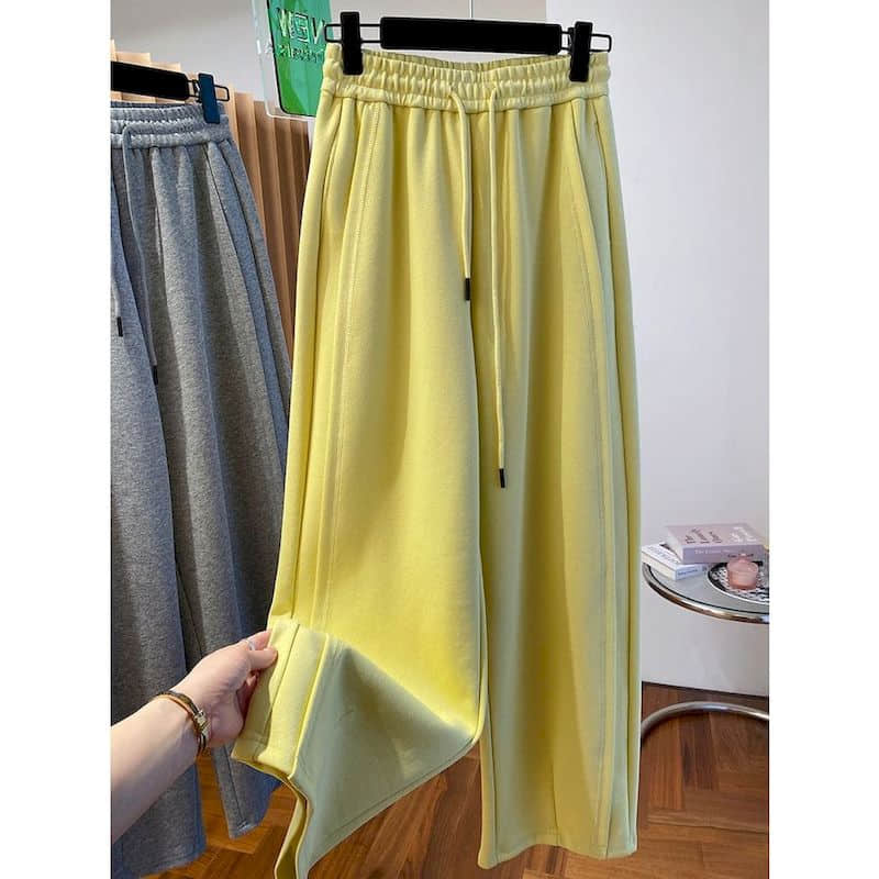Pantalon cargo de style coréen pour femmes, survêtement décontracté, proximité wstring, taille élastique, vêtements sportifs fjStreetwear, sarouel