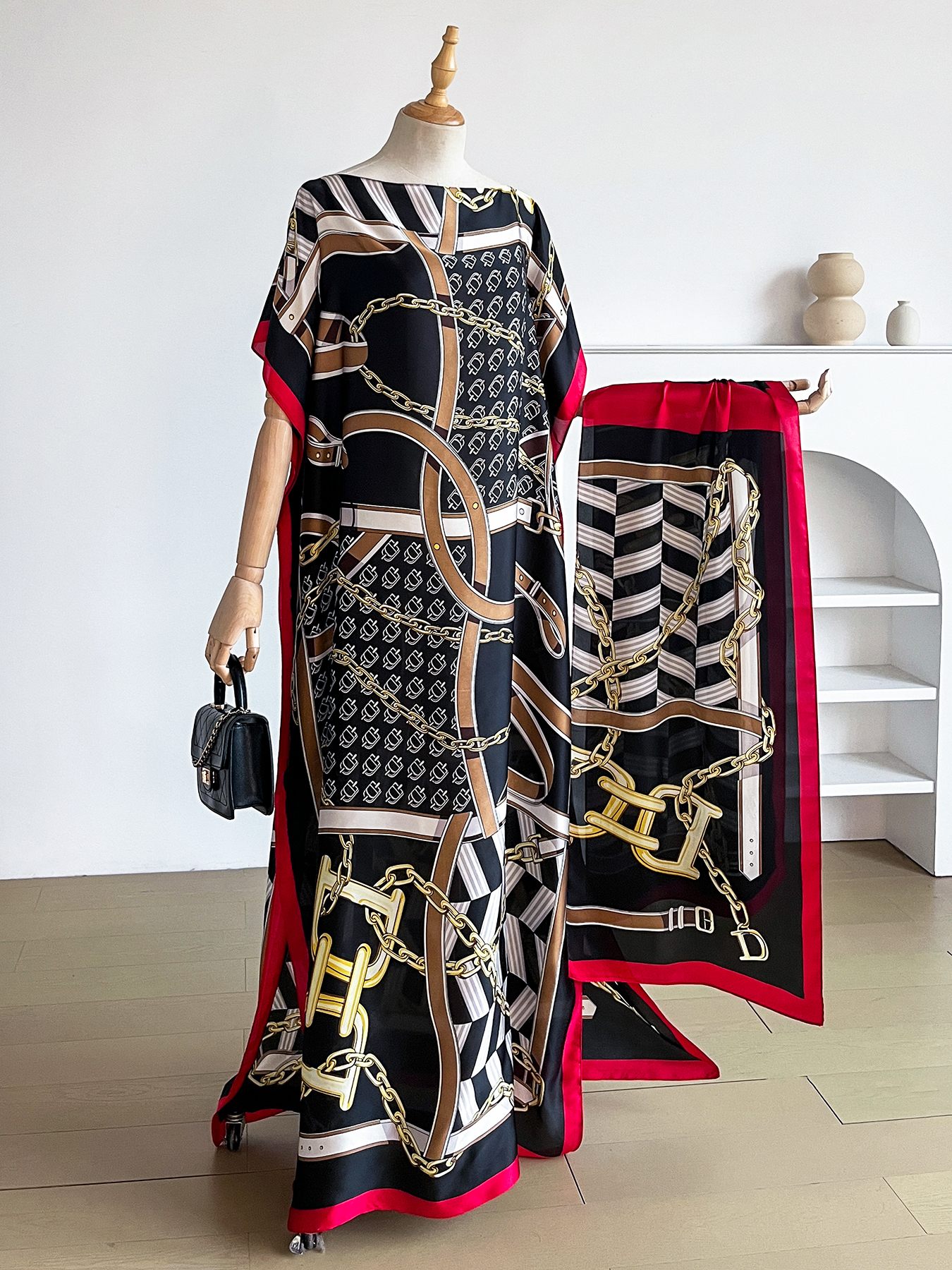 Abayas musulmanes pour femmes 2026 : Nouvelle mode, robes maxi élégantes en soie imprimée, amples et douces, style africain, avec ceinture et turban