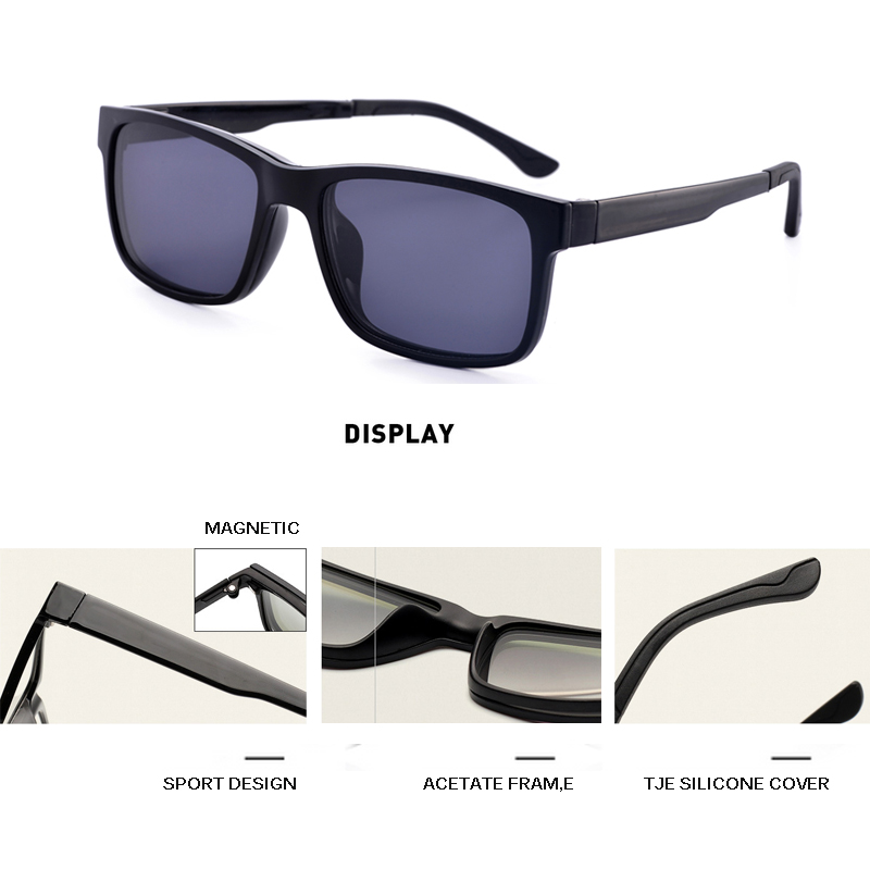 Lunettes marque designer polarisé aimant pince lunettes cadre hommes femmes myopie lunettes de Prescription optique lunettes de soleil lunettes