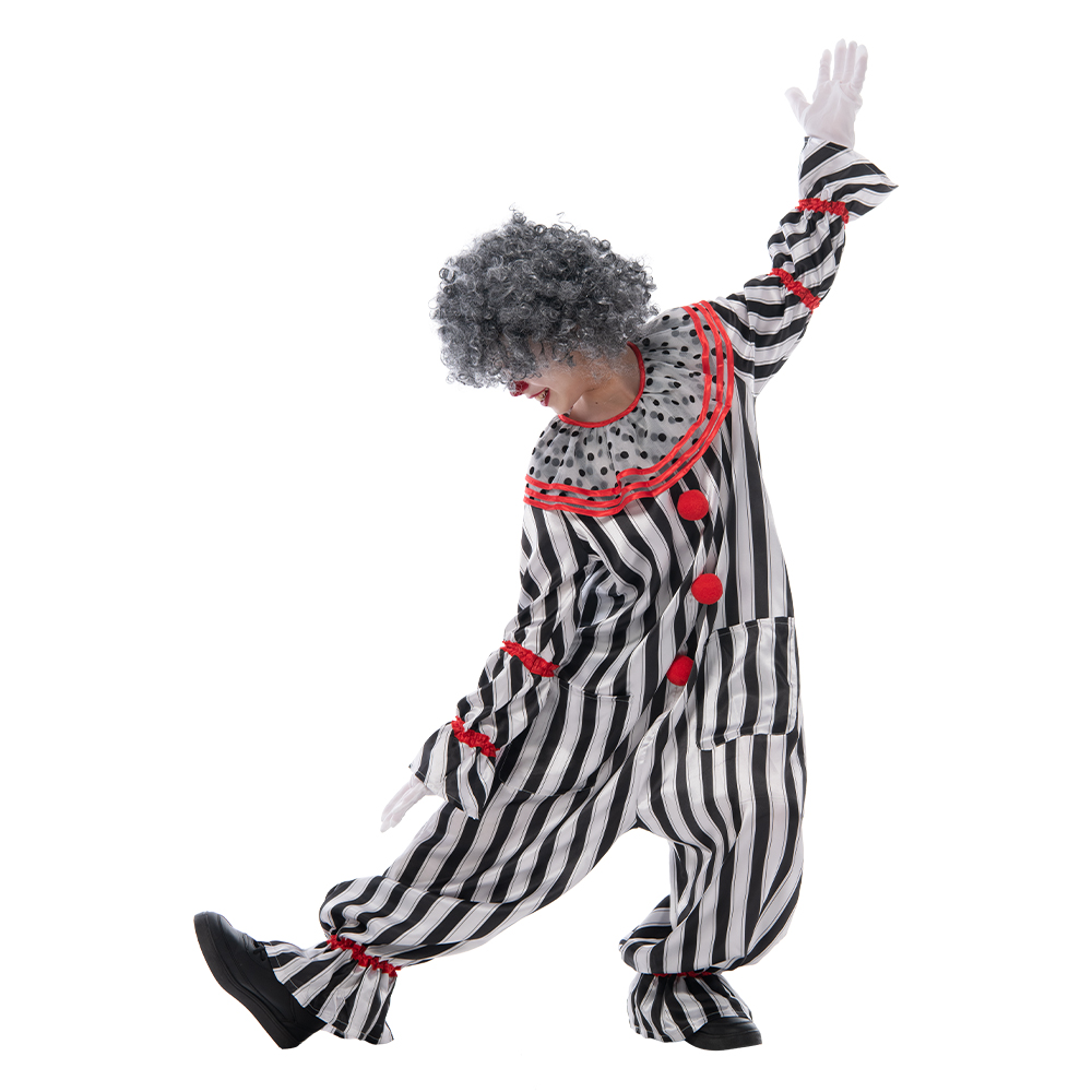 Costume d'Halloween pour adultes, Costumes de Clown familial pour enfants, tenue de Cosplay Joker de cirque, combinaison de Clown drôle, déguisement de fête de carnaval
