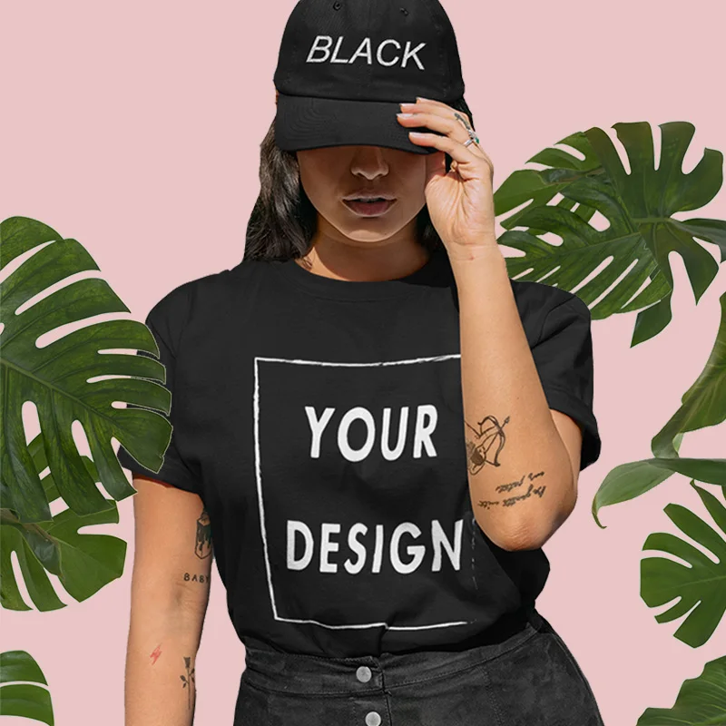 Équipe de personnalisation de t-shirts de haute qualité pour hommes et femmes. Ajoutez votre propre design, imprimé et texte au front et au dos du wom