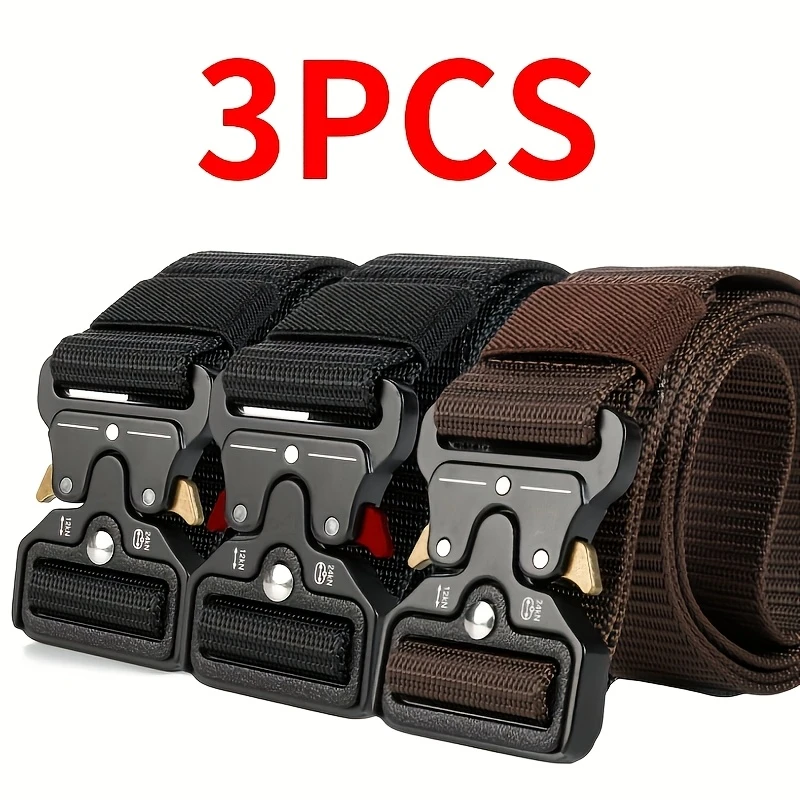 Ceinture tactique pour homme, ceinture mode business multifonctionnelle, ceinture décorative pour le camping, le golf et les activités de plein air.